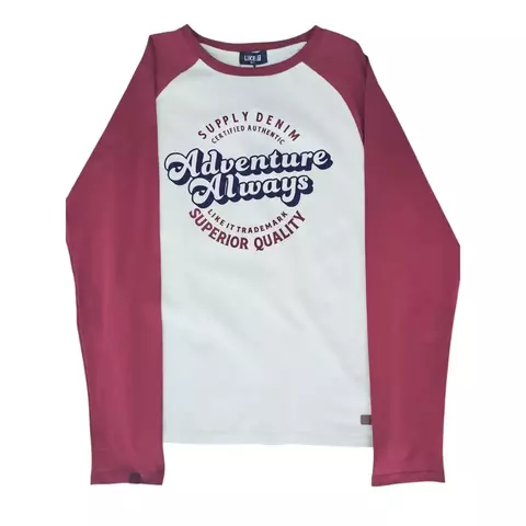 Polera ML Niño Adventure Burdeo 16 L Ficcus - comprar en línea