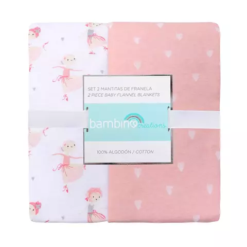 Mantitas Franela Niña Bebé Rosado - comprar en línea