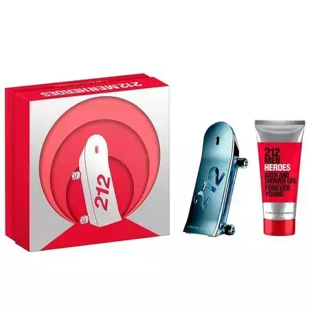 Coffret 212 Heroes Carolina Herrera Kit - Perfume Masculino EDT + Gel de Banho Kit