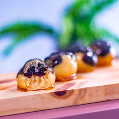 bala caramelizada olho de sogra com ameixa