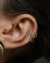 Piercing Articulado Cravejado PVD Gold - comprar online