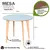 Mesa Dina Redonda De 90CM Na Cor Branca