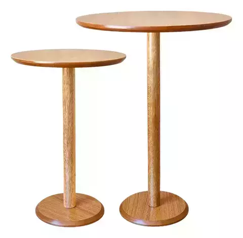 Kit 2 Mesas Laterais Madeira P/ Sala Canto Sofá Mona Freijó - comprar online