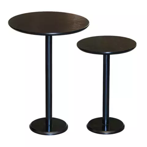 Kit 2 Mesas Laterais Madeira P/ Sala Canto Sofá Mona Preta - comprar online