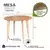 Mesa Dina Redonda De 100CM Na Cor Freijó - comprar online