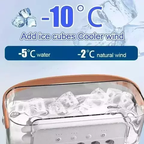 Nuevo ventilador 3 en 1, Enfriador de aire pequeño para el hogar y oficina, humificador portatil