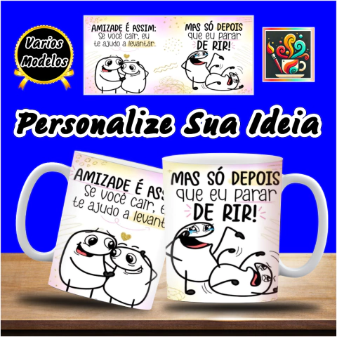 Caneca De Porcelana Flork Amizade #89 - comprar online