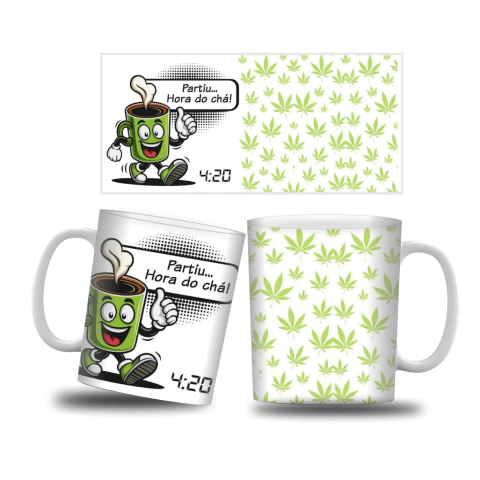 Caneca De Porcelana Hora do chá - comprar online