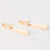Brinco Dourado Gancho Zircônia e Gota Off White - comprar online