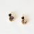 Brinco Dourado Strass Furta Cor Escuro - comprar online