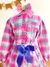 Conjunto Meninas Junino Camisa Rosa Com Mini Saia Xadrez - comprar online