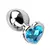 Plug Anal Cônico com Cristal Formato Coração M Sexy Import - Azul Céu - comprar online