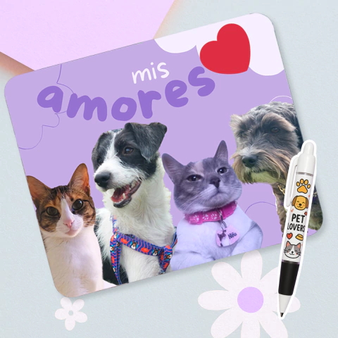 Pad Mouse rectangular + Esfero obsequio + 2 Fotos tipo polaroid. - comprar en línea