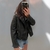 Campera eco cuero negro