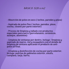 Apartado Limpieza Pre-mudanza en internet