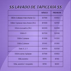 Apartado Lavado de Tapicería - Limpiorey