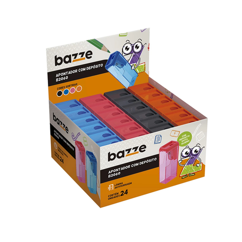 Apontador Com Depósito - Cores Sortidas BAZZE