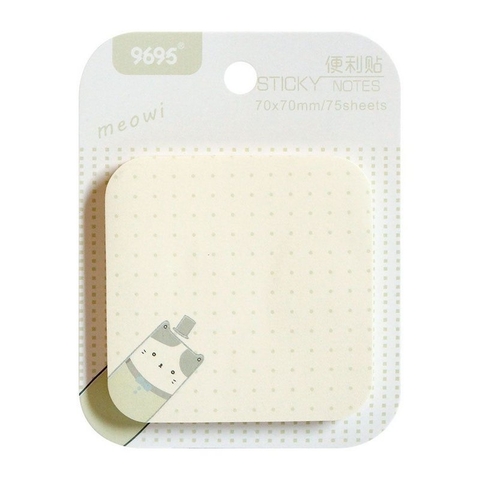Post-it de Gatinho com Folhas Pontilhadas