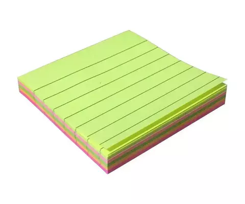 Bloco de Anotação Post-it Colorido com Linhas