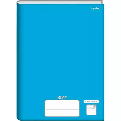 **Caderno Brochura Universitário Caligrafia 96 Folhas Capa Dura Stiff Azul – Jandaia**