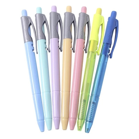 Caneta Esferográfica Compactor – Ponta Média com Sistema de Click e Tinta Azul