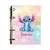 Fichário Personalizado Stitch Coração Dourado - comprar online