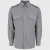 Camisa Social Com Lapela Manga Longa Cinza