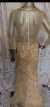 Vestido de festa dourado, todo bordado linha premium010425 na internet