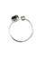 Anel de Prata 925 Regulavel Zirconia Oval Verde e Ponto Luz - loja online