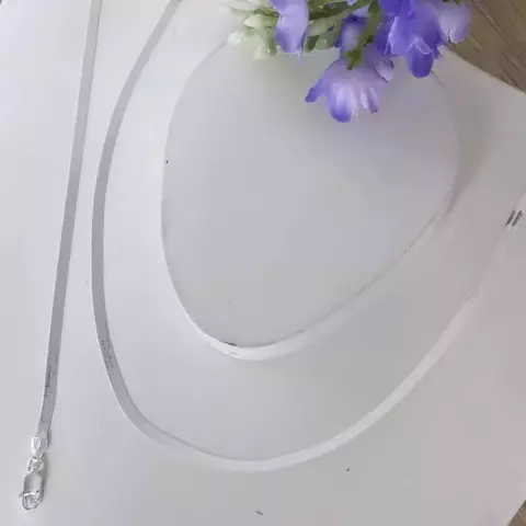 Corrente Laminada Prata 925 45cm