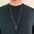 Colar De Prata 925 70cm Masculino Pingente Cruz Vazada na internet