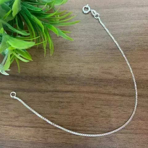 Pulseira Veneziana Prata Legitima 925 18cm