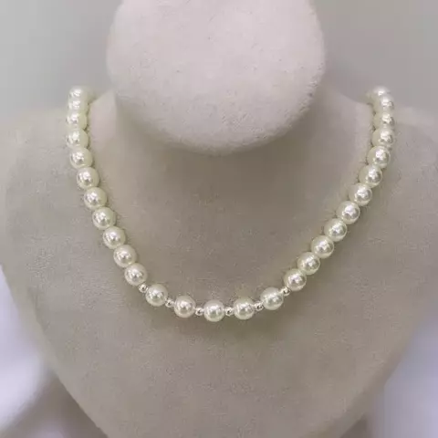 Colar Perolas Prata 925 Legitima 45cm