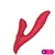 Vibrador Ponto G e Clitóris com Ondas de Pressão – Vermelho
