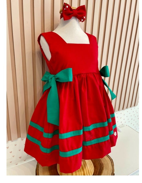 Vestido Lulu Vermelho e Verde - comprar online