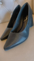 Scarpin cor preta salto bloco 8 cm - Último Par - Dápri Calçados