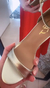 Sandália salto fino 9 cm Dourada - Último par - comprar online