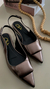 Slingback com detalhe geométrico - cor Ônix