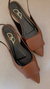 Slingback detalhe Geométrico - cor Marrom