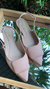 Slingback c/ detalhe geométrico - cor Nude - comprar online