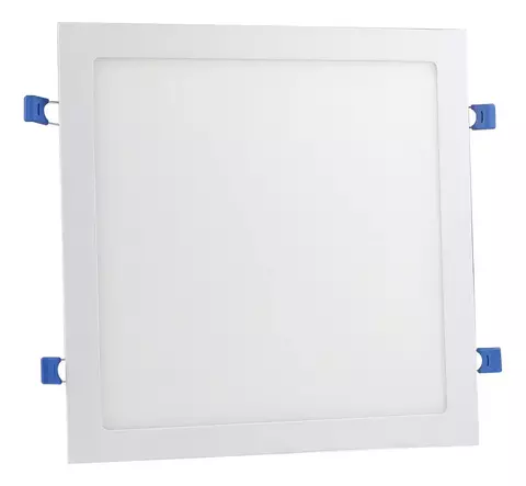 Luminária Led Quadrada De Embutir 24w 6500k Estrutura Branco 110V/220V