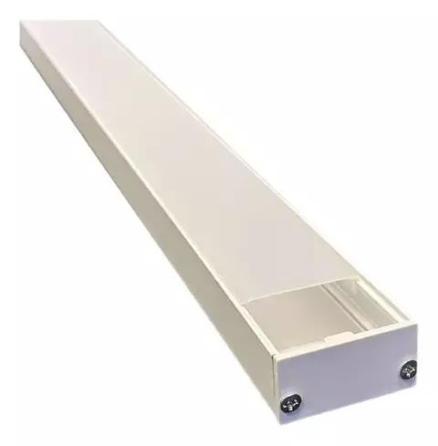 Perfil Alumínio Sobrepor 40mm Largura X 20mm Altura 2m Branco