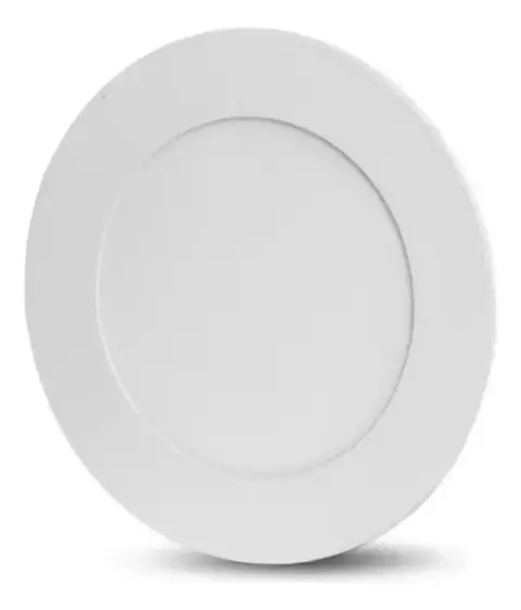 Luminária Led Redonda De Embutir 6w 6500k Estrutura Branco 110V/220V