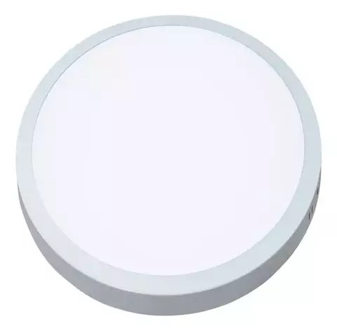 Luminária Led Redonda De Sobrepor 24w 6500k Estrutura Branco 110V/220V