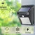 Luminária Parede Solar 30 Leds Bateria Luz Balizador Jardim Cor Da Carcaça Preto na internet
