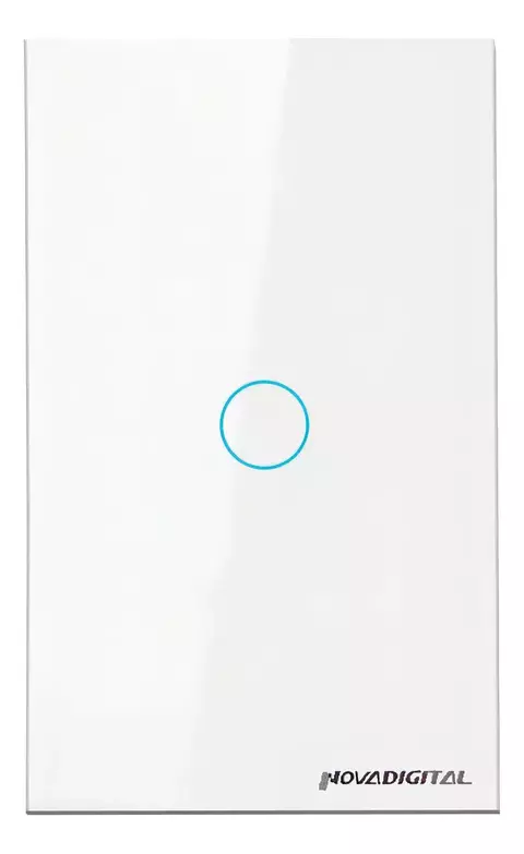 interruptor inteligente wifi 1 botões led alexa google home (cor branca )