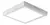 Luminária Led Quadrada De Sobrepor 24w 6500k Estrutura Branco 110V/220V