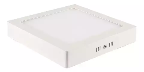 luminária led quadrada de sobrepor 12w 6500k estrutura branco 110v/220v