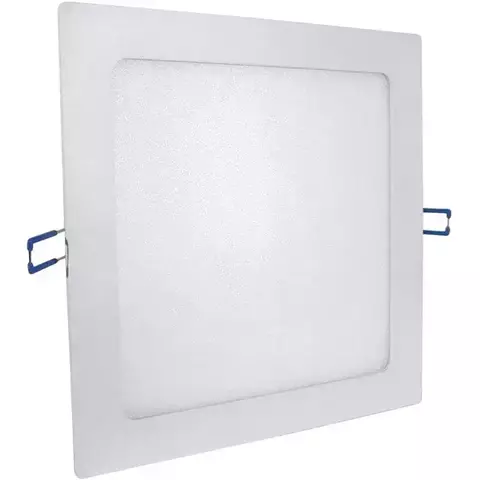 Luminária Led Quadrada De Embutir 18w 3500k Estrutura Branco 110V/220V