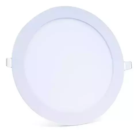 Luminária Led Redonda De Embutir 18w 6500k Estrutura Branco 110V/220V